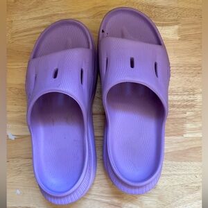Purple Hoka Recovery Slides